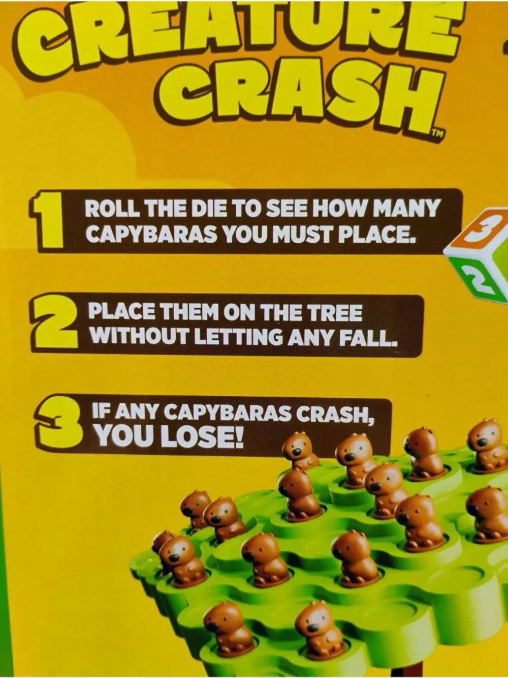 Creature Crash Capybara Balancing Tower Game Ages 6+ Relatable